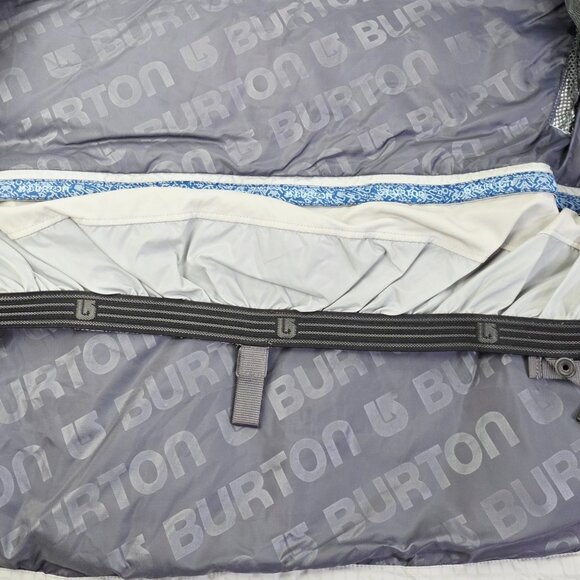 Burton Size Medium Mens Audex Gray Goose Down Puffer Hooded Jacket Snowboard Ski - Picture 14 of 15